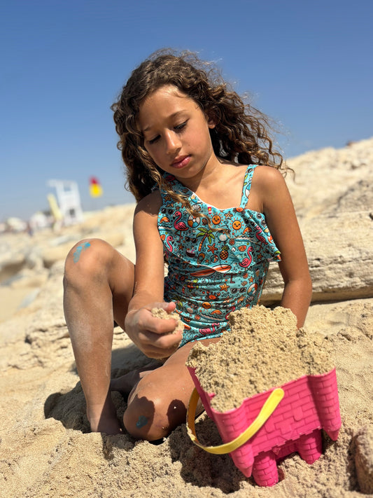 Tropical Whimsy Girl Swimsuit