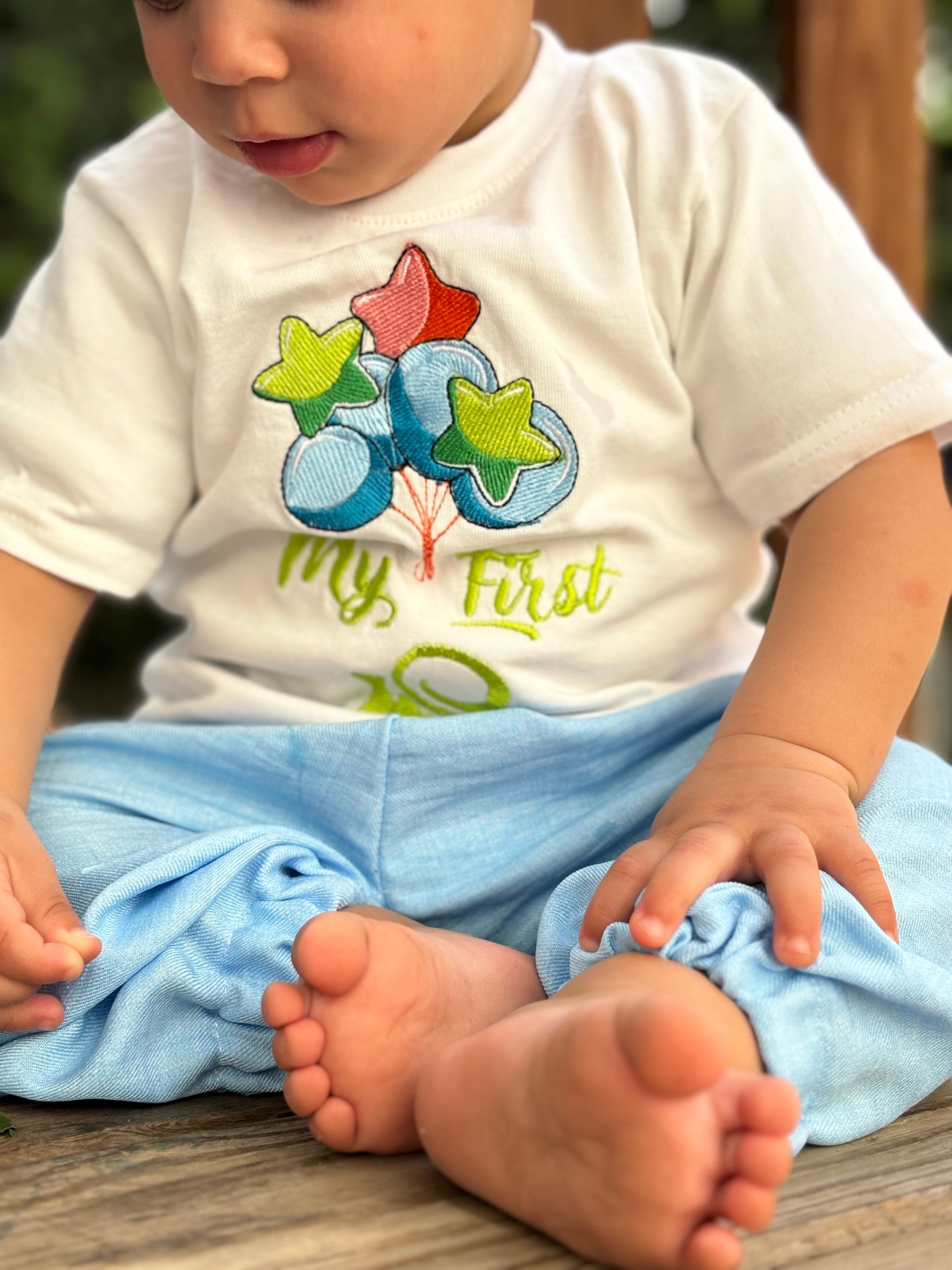 Blue Balloons First Eid T-Shirt