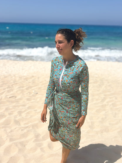 Tropical Whimsy Chiffon Coverup