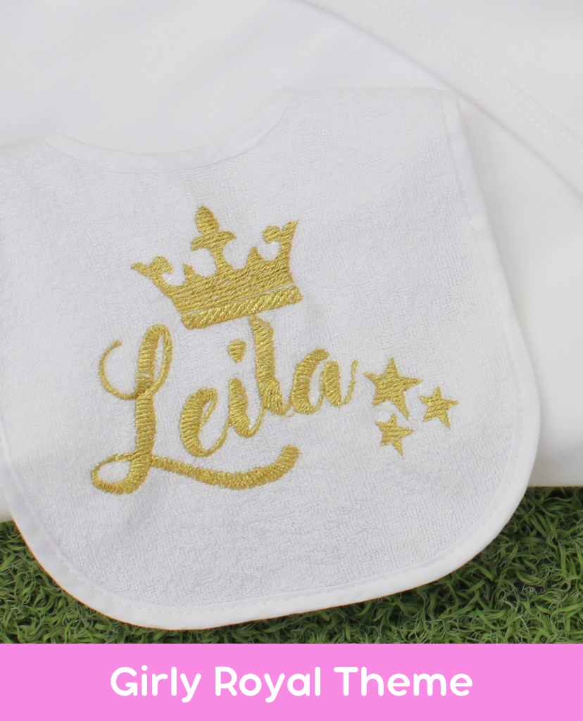 Girly Royal Theme Bib