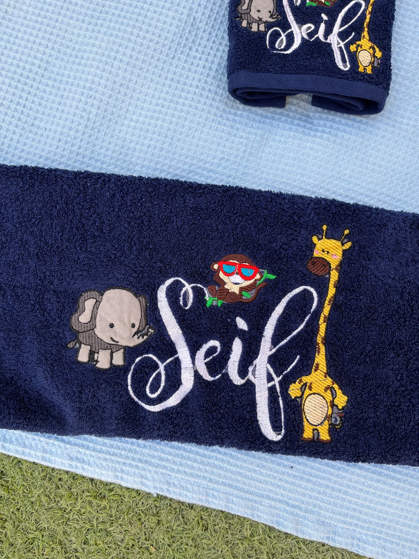 Navy Towel Size 100*50