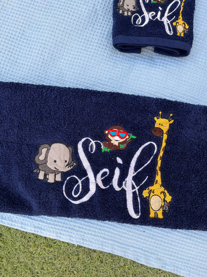 Navy Towel Size 100*50