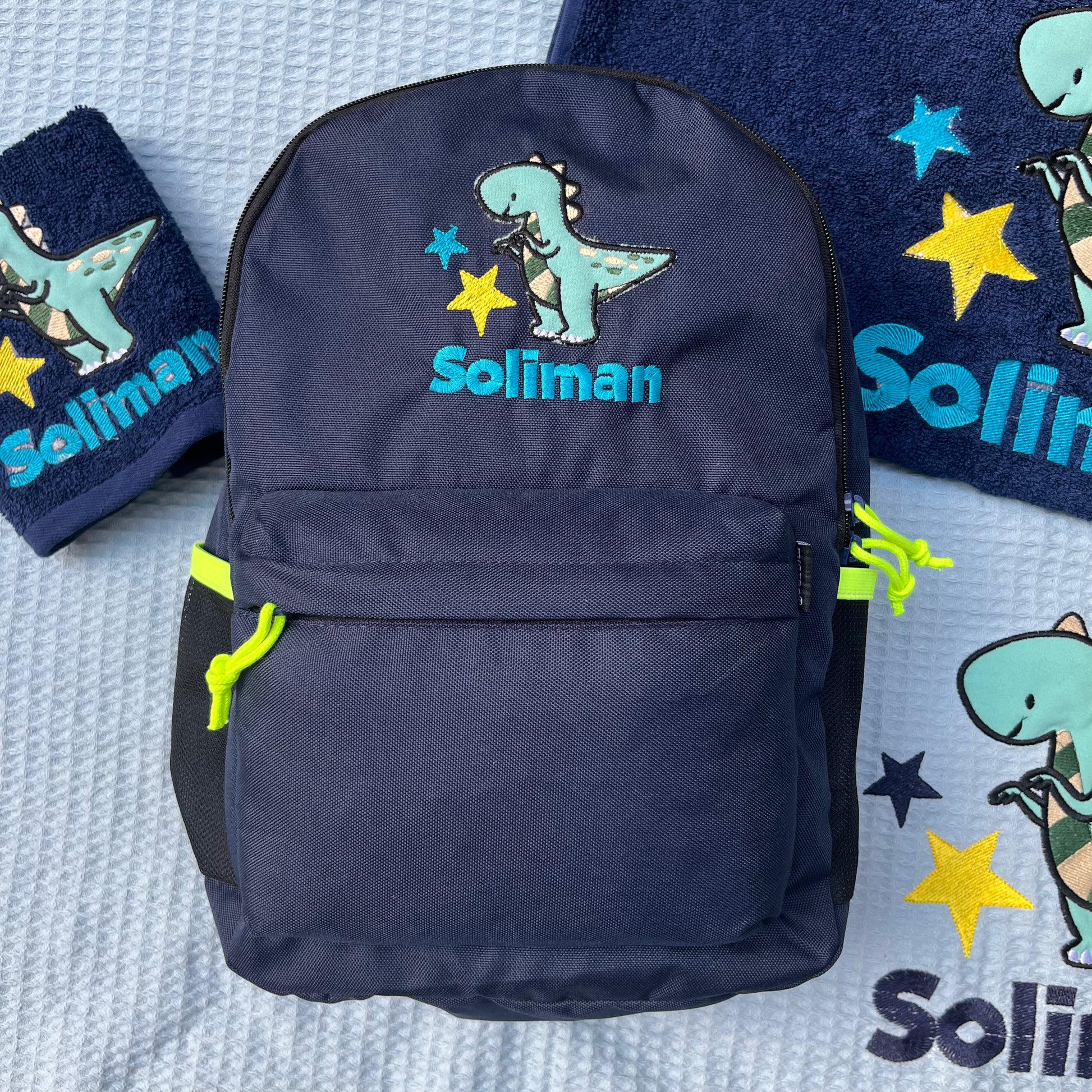 Navy Nursery Backpack - Dino Theme